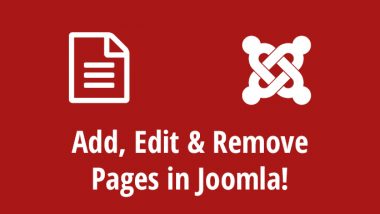 How To Add, Edit & Remove Pages in Joomla!