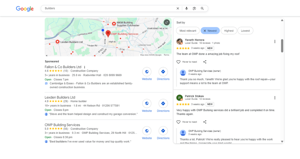 Builders company reviews