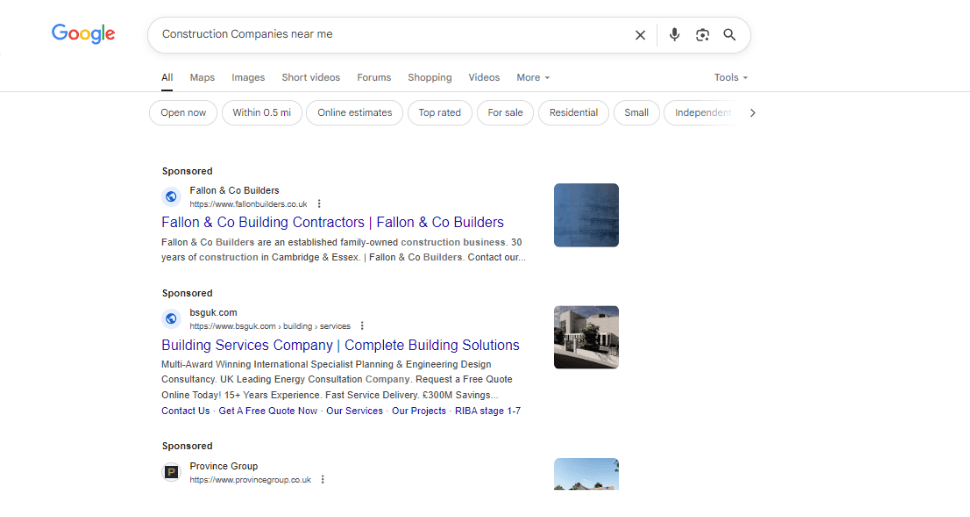 Google Ads for Construction Companies