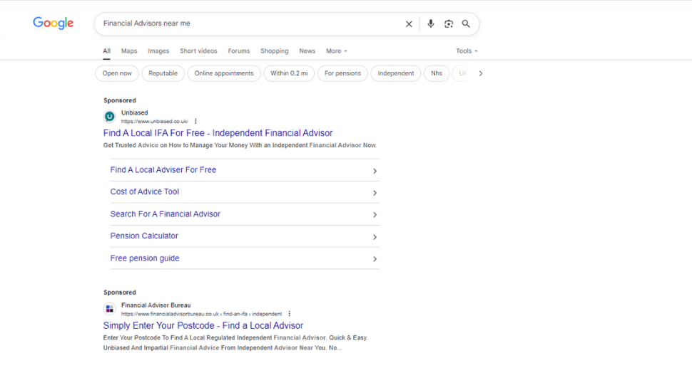 Google Ads for Financial Advisors
