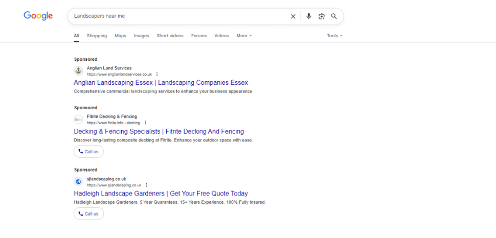 Google Ads for Landscapers
