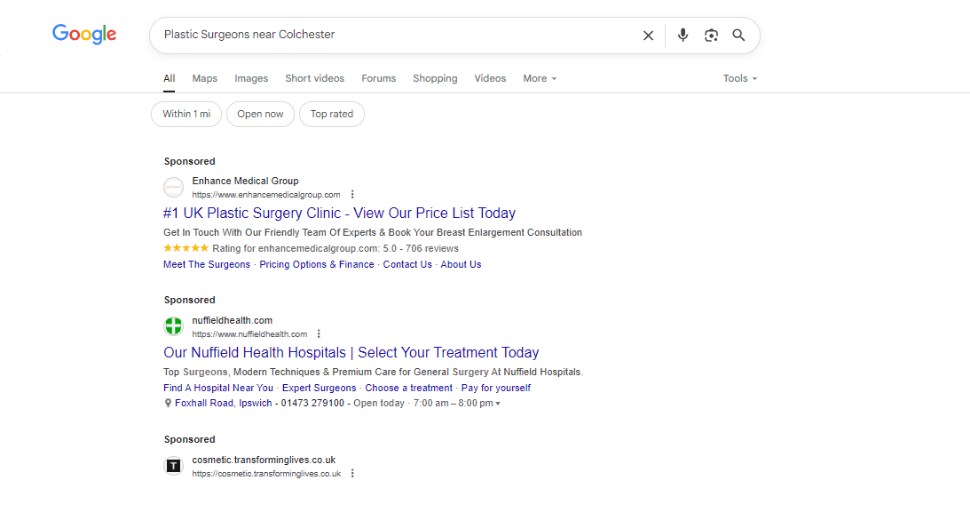 Google Ads for Plastic Surgeons