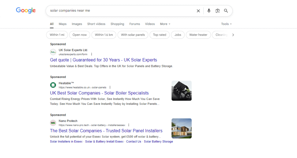 Google Ads for Solar Companies