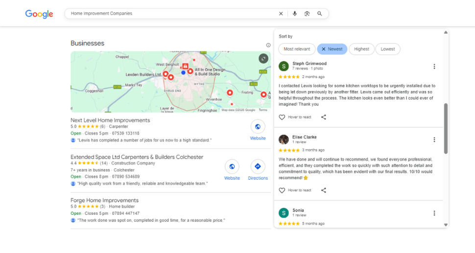 Home improvement company reviews