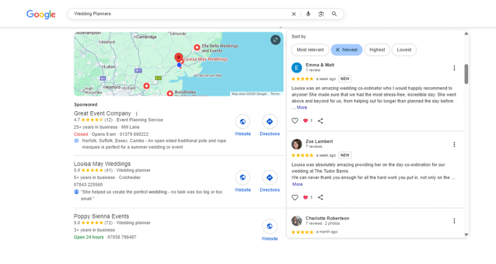 Wedding planners company reviews