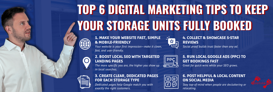 how to keep storage units fully booked with digital marketing