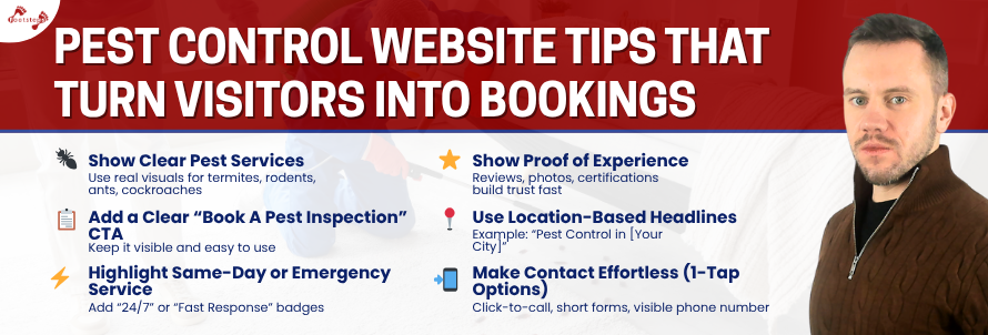 Pest Control Website Design Tips That Turn Visitors Into Bookings