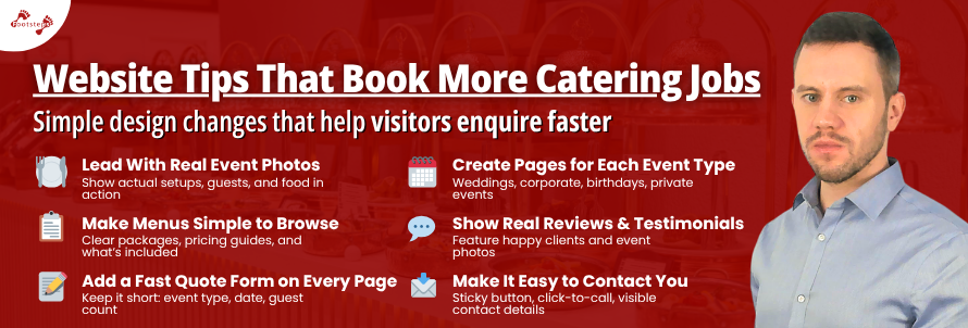 Website Design Tips That Book More Catering Jobs