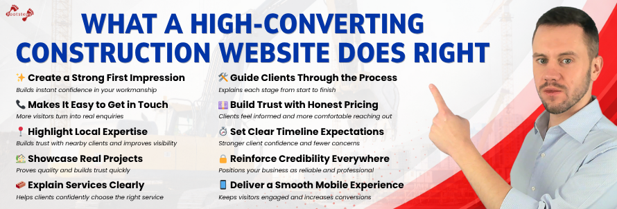 What a High-Converting Construction Website Does Right